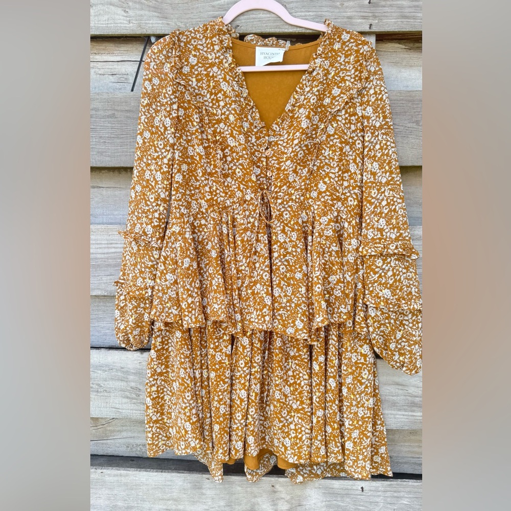 Floral Mustard Dress